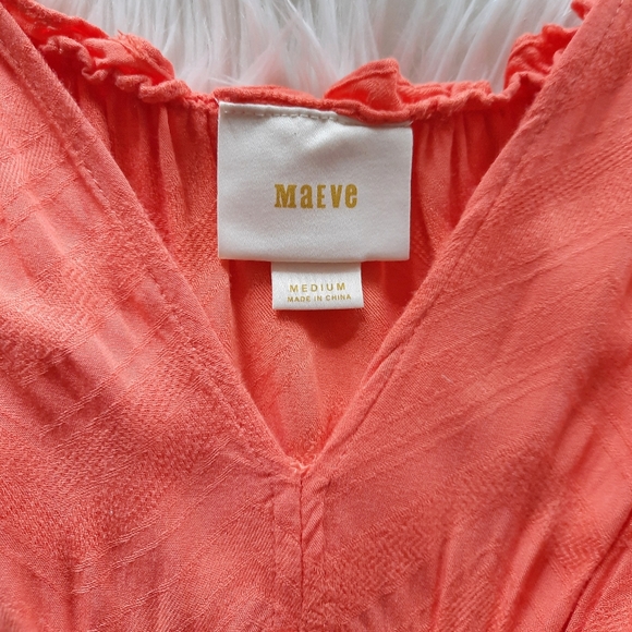 Anthropologie Maeve Bretta Gathered Orange Tank - Picture 9 of 16